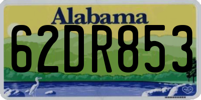 AL license plate 62DR853