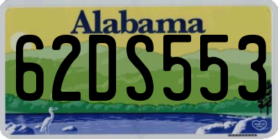 AL license plate 62DS553