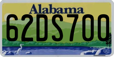 AL license plate 62DS700