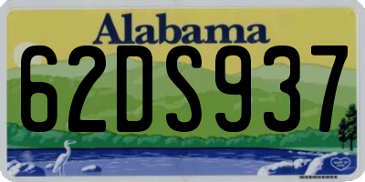 AL license plate 62DS937