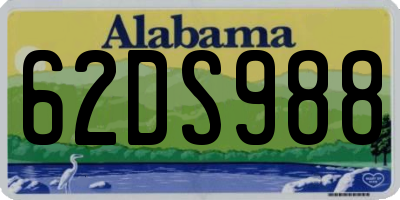 AL license plate 62DS988