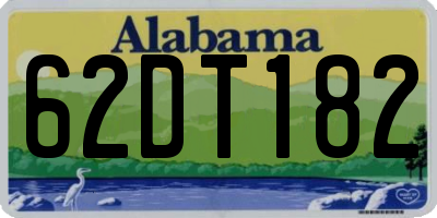 AL license plate 62DT182