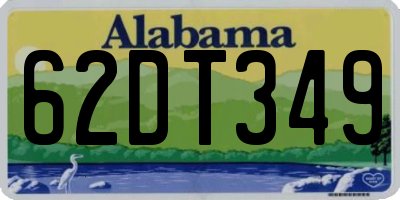AL license plate 62DT349