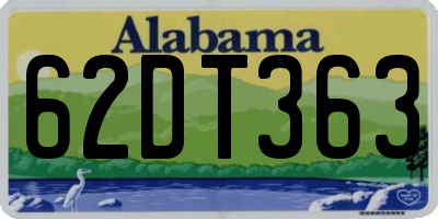 AL license plate 62DT363