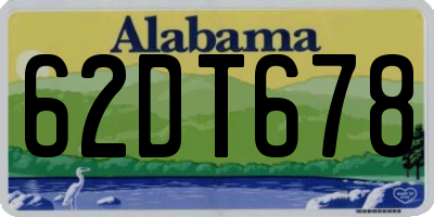 AL license plate 62DT678