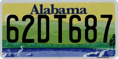 AL license plate 62DT687