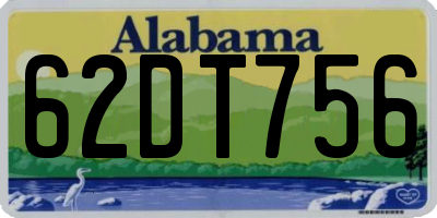 AL license plate 62DT756