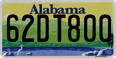 AL license plate 62DT800