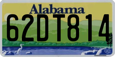 AL license plate 62DT814