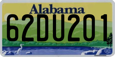 AL license plate 62DU201