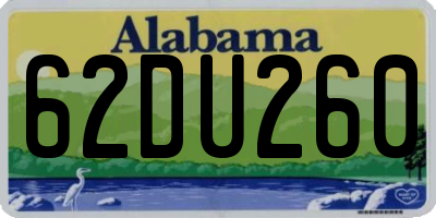 AL license plate 62DU260