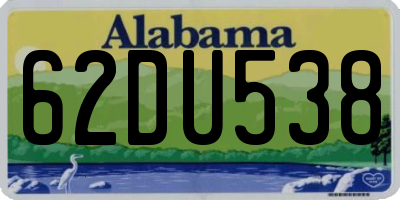 AL license plate 62DU538