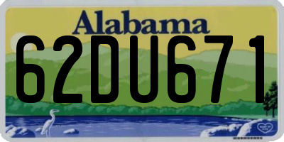 AL license plate 62DU671