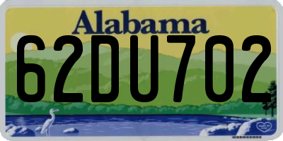 AL license plate 62DU702