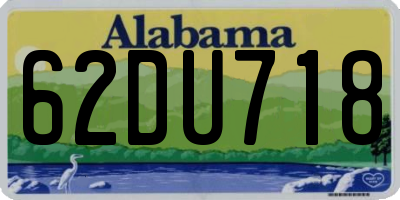 AL license plate 62DU718