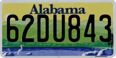AL license plate 62DU843