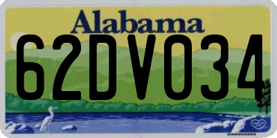 AL license plate 62DV034