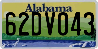 AL license plate 62DV043