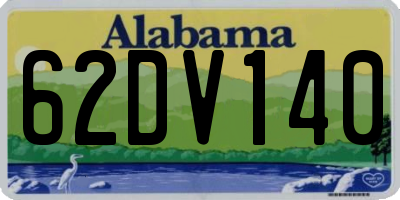 AL license plate 62DV140