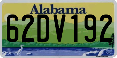AL license plate 62DV192