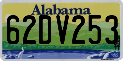 AL license plate 62DV253