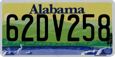 AL license plate 62DV258