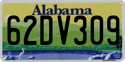 AL license plate 62DV309