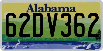 AL license plate 62DV362