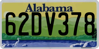 AL license plate 62DV378