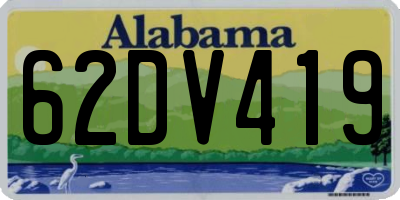 AL license plate 62DV419