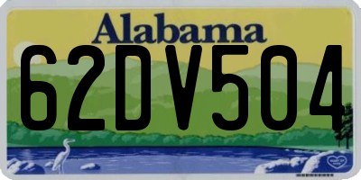 AL license plate 62DV504