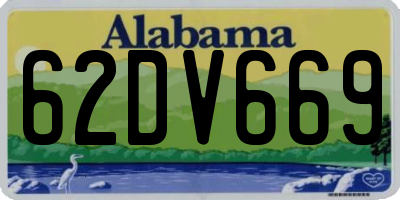 AL license plate 62DV669
