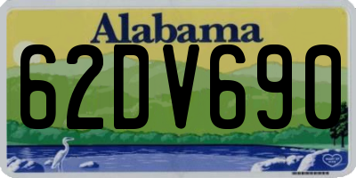 AL license plate 62DV690