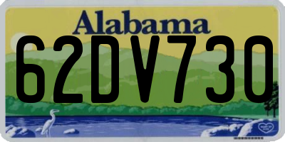 AL license plate 62DV730