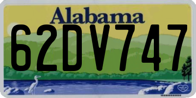 AL license plate 62DV747