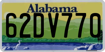 AL license plate 62DV770