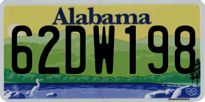 AL license plate 62DW198