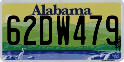 AL license plate 62DW479