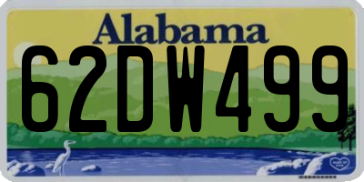 AL license plate 62DW499