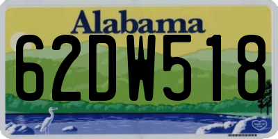 AL license plate 62DW518