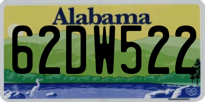 AL license plate 62DW522
