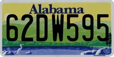 AL license plate 62DW595
