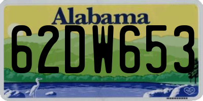 AL license plate 62DW653