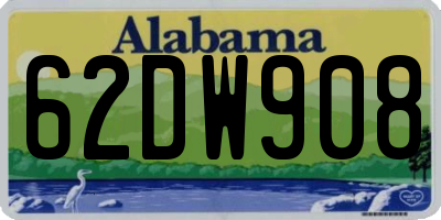 AL license plate 62DW908