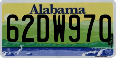 AL license plate 62DW970