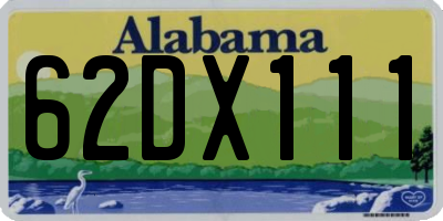 AL license plate 62DX111