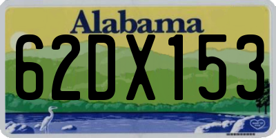AL license plate 62DX153