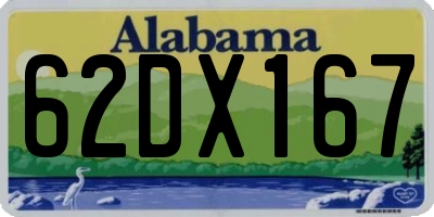 AL license plate 62DX167