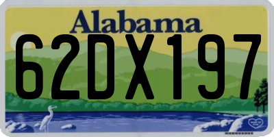 AL license plate 62DX197