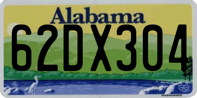 AL license plate 62DX304